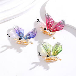 Приваблива брошка-шпилька зневоднення Метелик (профіль). 3х3см