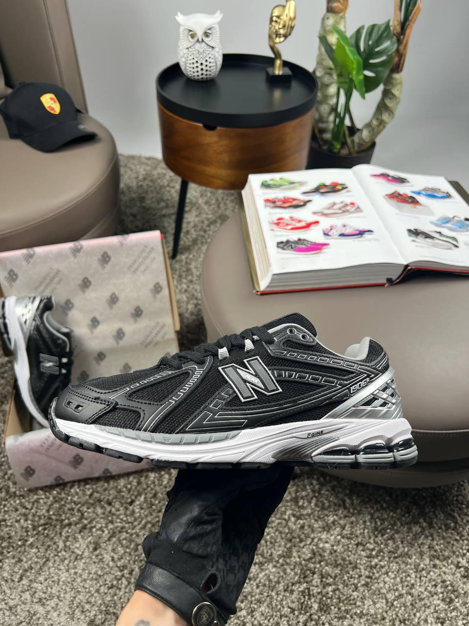 Чоловічі кросівки шкіра текстиль New Balance 1906R Black Silver White, кеди Нью Беланс чорні. Чоловіче взуття, фото 1