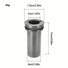 Графітовий тигель 3 кг для плавлення металів до 1800°C