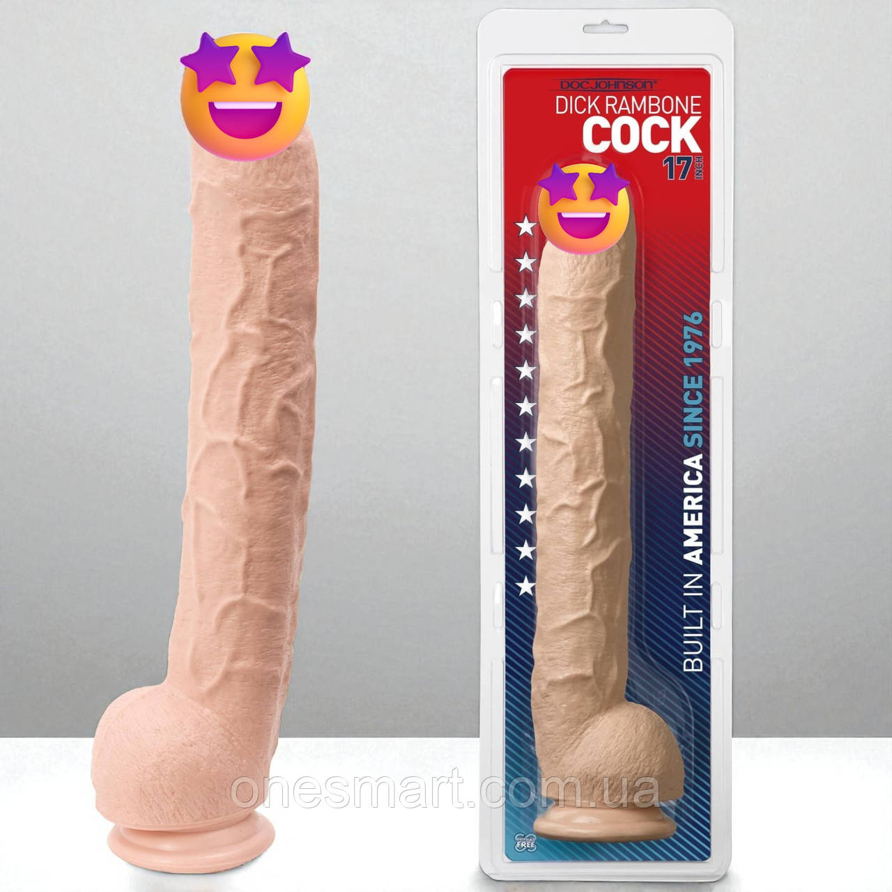 Фаллоімітатор Doc Johnson Dick Rambone великий реалистичний для інтимних експериментів та задоволення, фото 1
