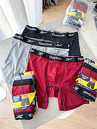 Reebok 3 шт літні м'які чоловічі труси еластичні боксери з тканини для тренувань добре тягнеться