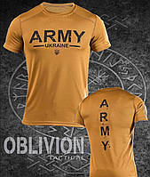 Тактична футболка для відведення поту OBLIVION Army койот, літня