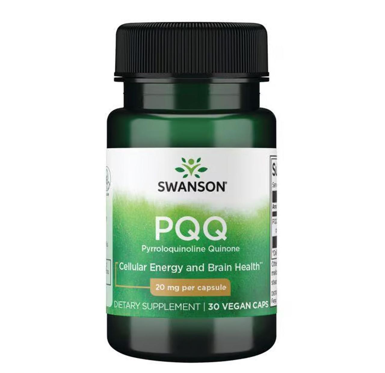 Пірролохінолін хінон Swanson PQQ Pyrroloquinoline Quinone 20 мг, 30 капсул, фото 1