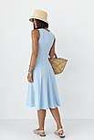 Сукня довжини міді без рукавів — блакитний колір, L (є розміри), фото 2
