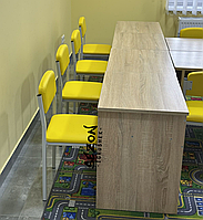 Стілець метал кольоровий м'який шкірозамінник або тканий  5 -7 клас 996-4 Жовтий