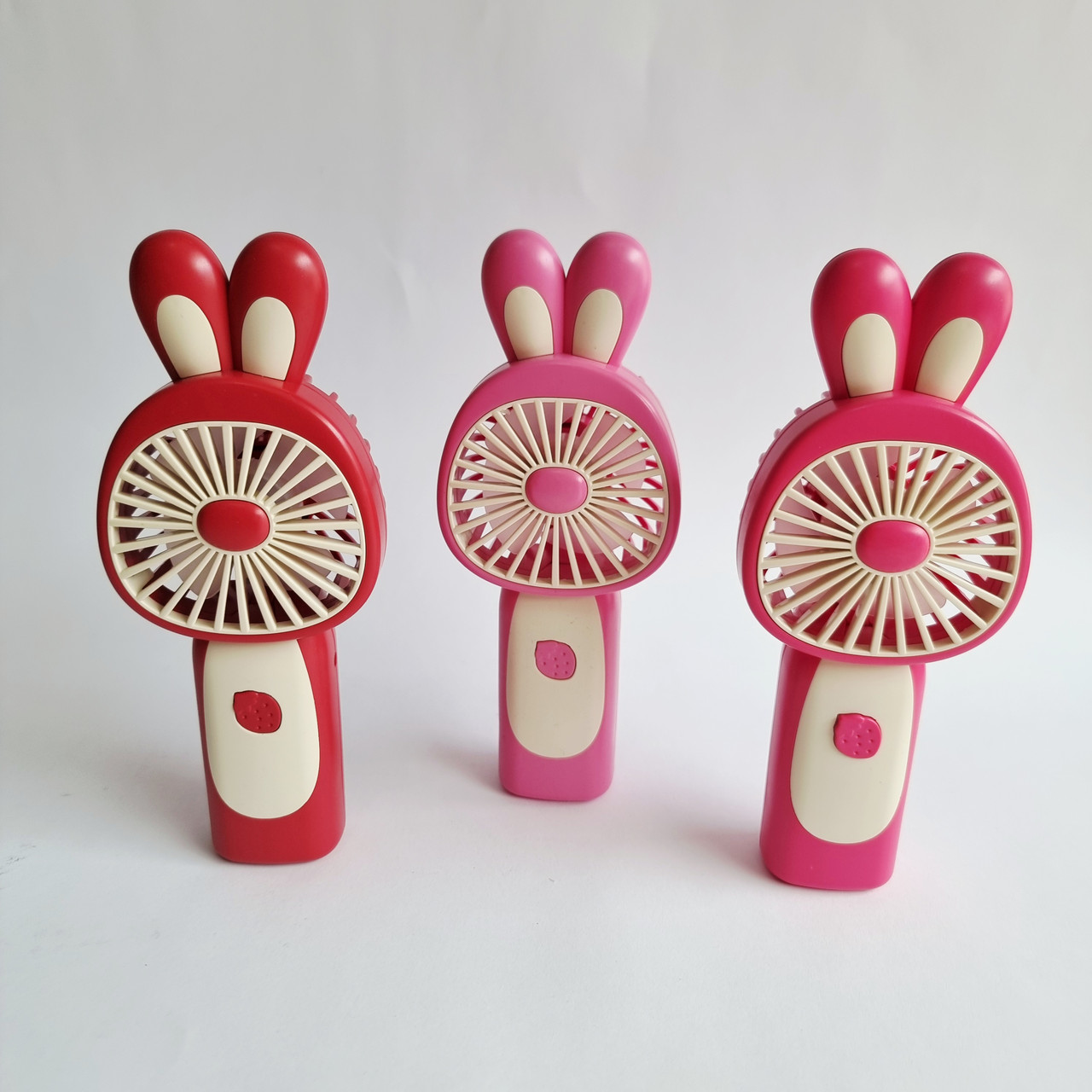 Портативний дитячий вентилятор на акумуляторі Зайчик, 17 см, фото 1