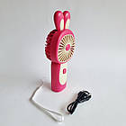 Портативний дитячий вентилятор на акумуляторі Зайчик, 17 см, фото 2