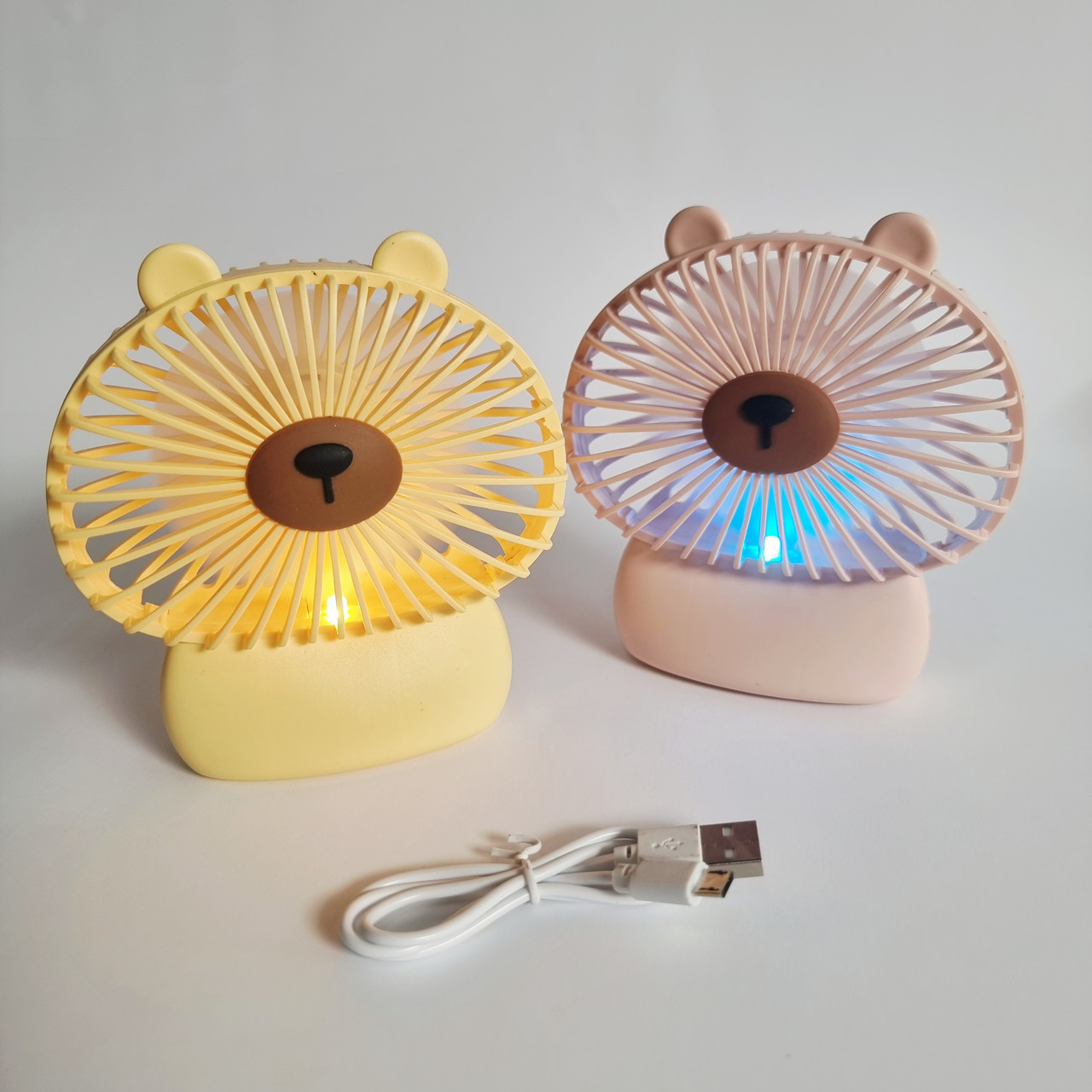 Портативний дитячий вентилятор на акумуляторі Капібара, 12х12 см, фото 1