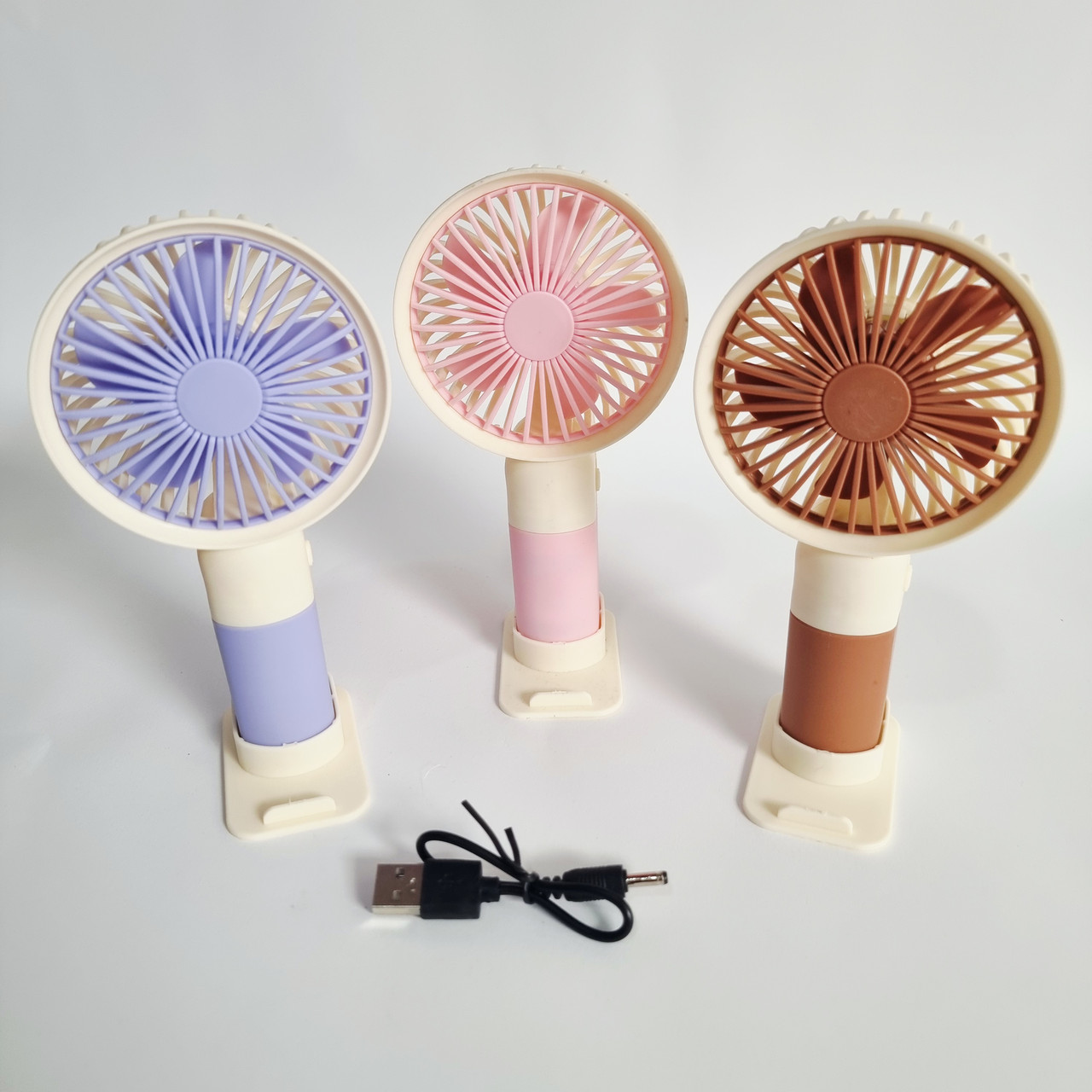 Портативний ручний вентилятор на акумуляторі AL-36, 16 см, фото 1