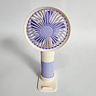 Портативний ручний вентилятор на акумуляторі AL-36, 16 см, фото 3