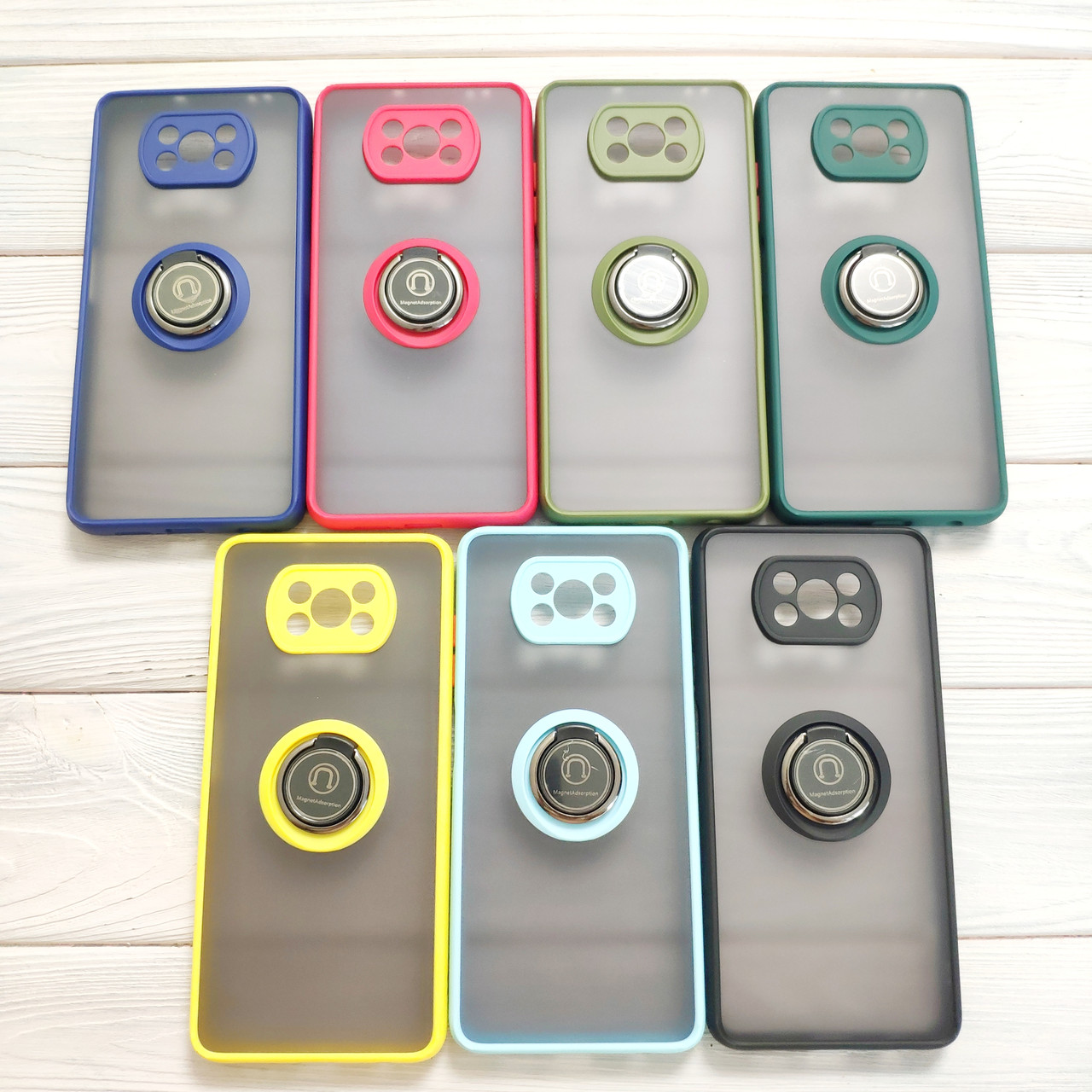 Чохол Armor Ring для Xiaomi Poco X3 / X3 Pro Протиударний з кільцем (різні кольори), фото 1