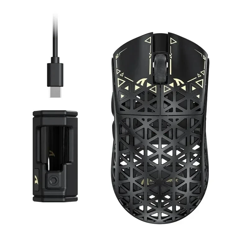 Миша Attack Shark R5 Ultra бездротова, ігрова, carbon корпус, 2.4G, Bluetooth, 8K — Чорний, фото 1