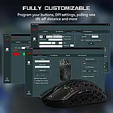 Миша Attack Shark R5 Ultra бездротова, ігрова, carbon корпус, 2.4G, Bluetooth, 8K — Чорний, фото 5