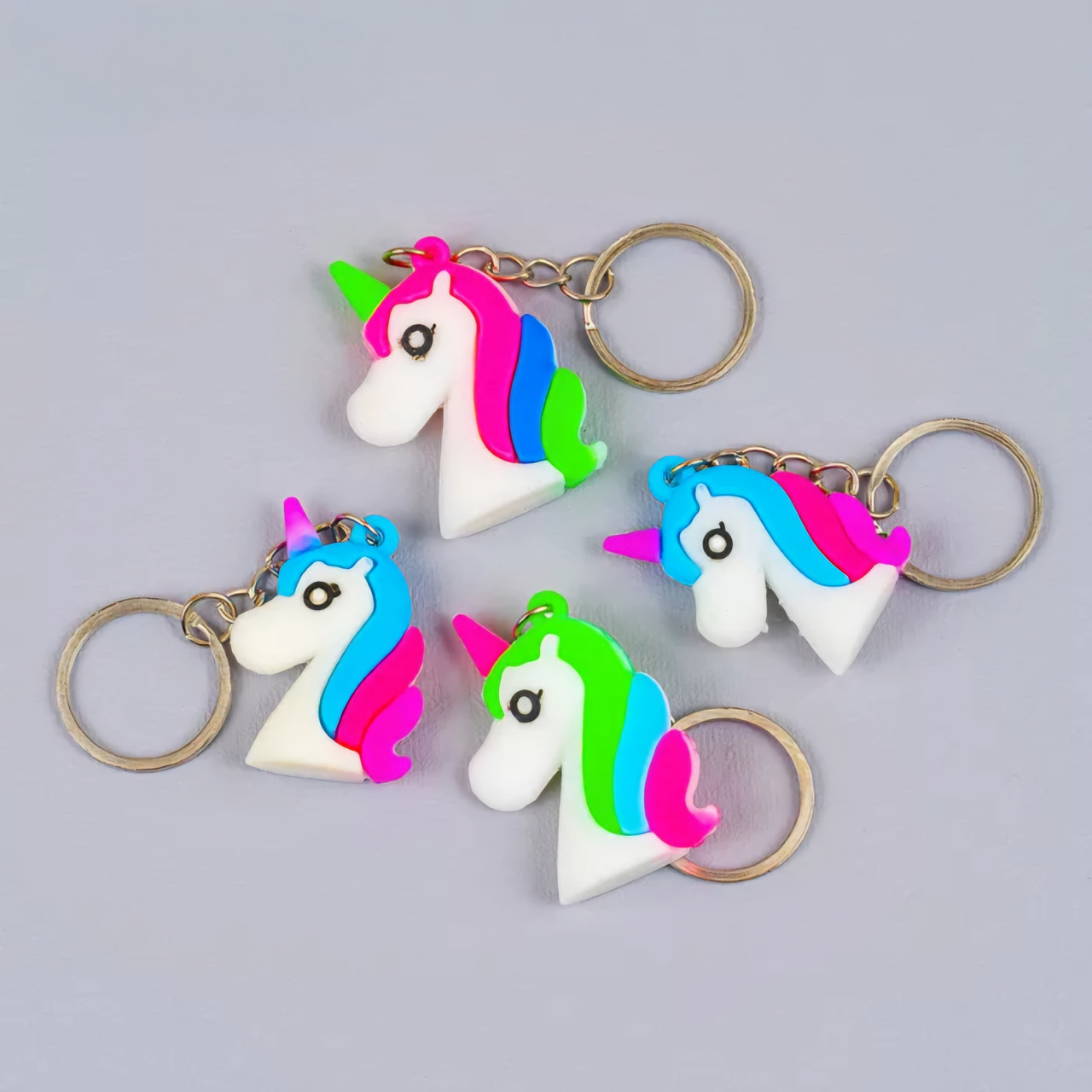 Гумовий брелок Єдинороги, 12 шт упаковка, фото 1