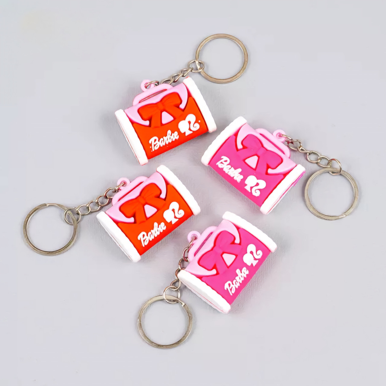 Гумові брелоки Сумка Барбі для ключів, 12 шт упаковка, фото 1