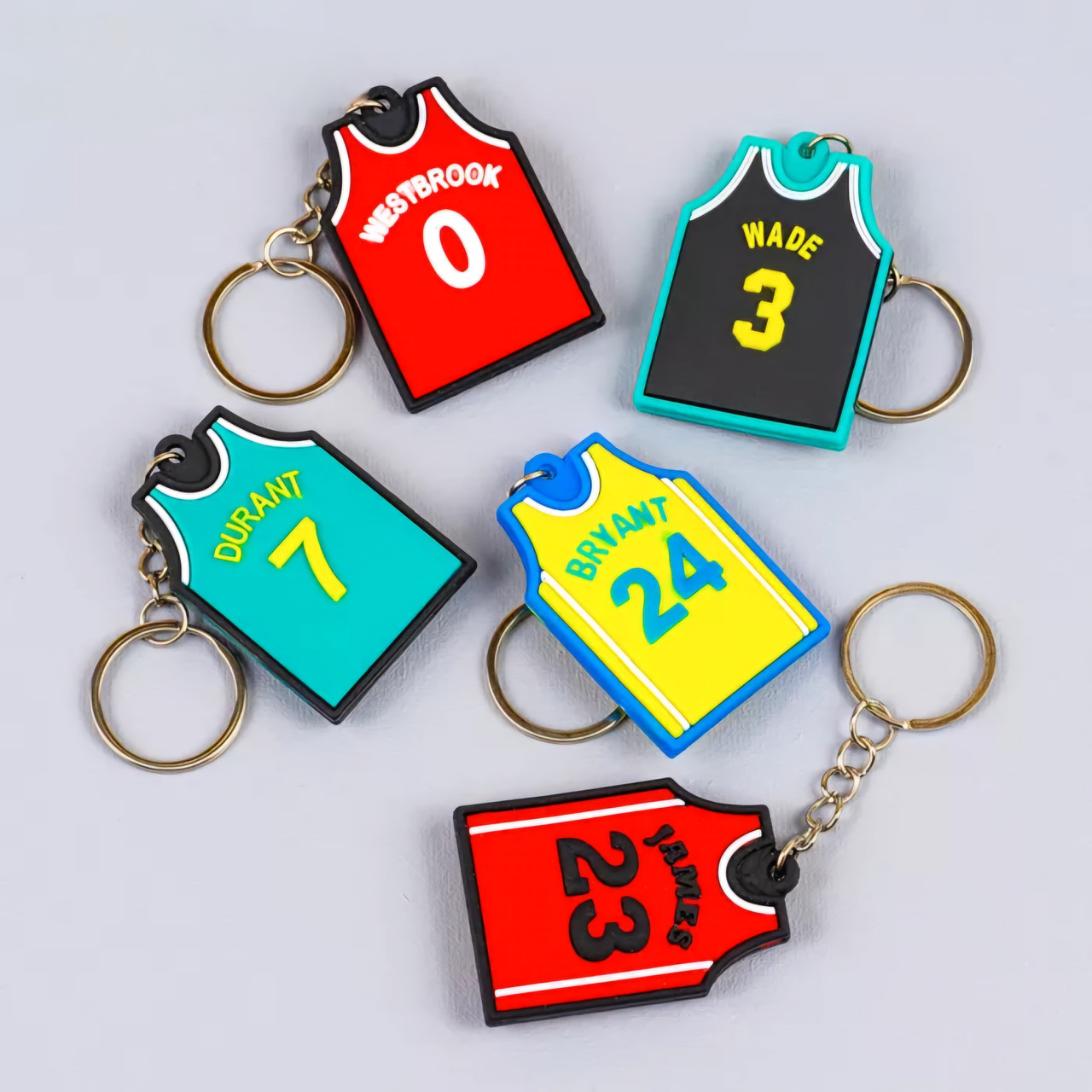 Гумові брелоки Футболки футбольні для ключів, 12 шт упаковка, фото 1