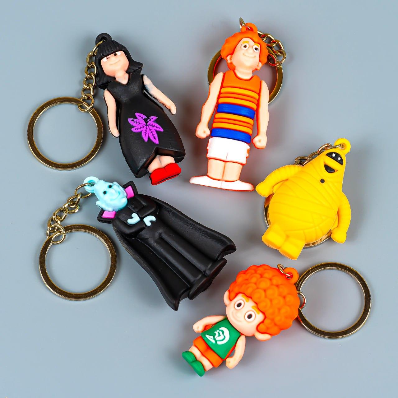 Гумові брелоки Монстри для ключів, 12 шт упаковка, фото 1