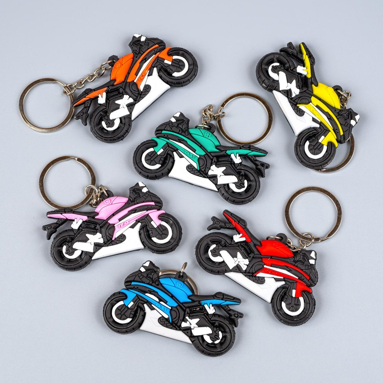 Гумові брелоки Мотоцикли для ключів, 12 шт в упаковці, фото 1