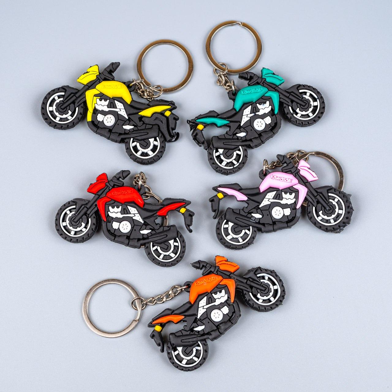 Гумові брелоки Мотоцикли для ключів №2, 12 шт в упаковці, фото 1