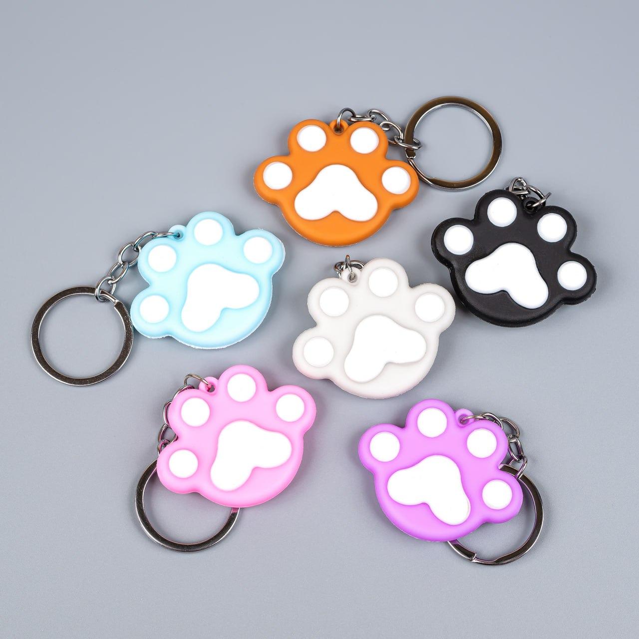 Гумові брелоки Лапки для ключів №3, 12 шт упаковка, фото 1