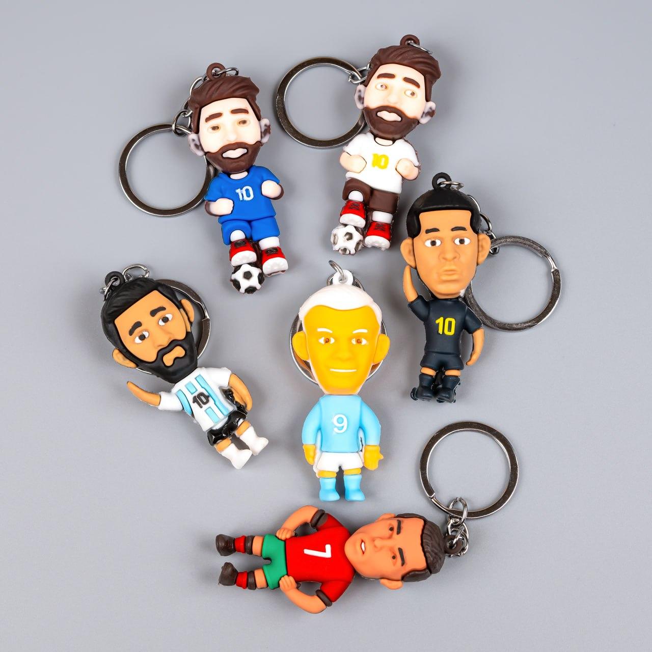 Гумові брелоки Футболісти для ключів, 12 шт упаковка, фото 1