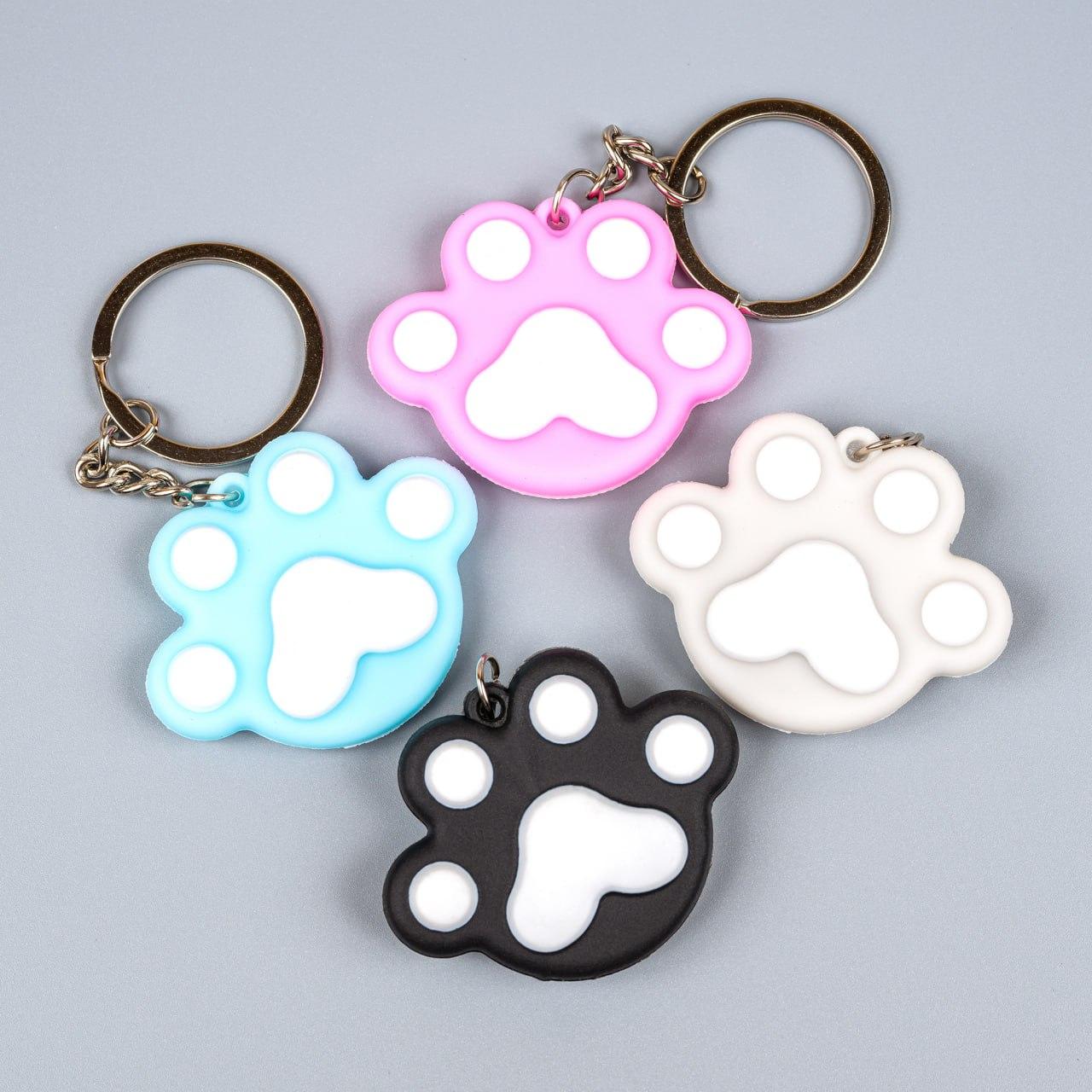 Гумові брелоки Лапки для ключів №6, 12 шт упаковка, фото 1