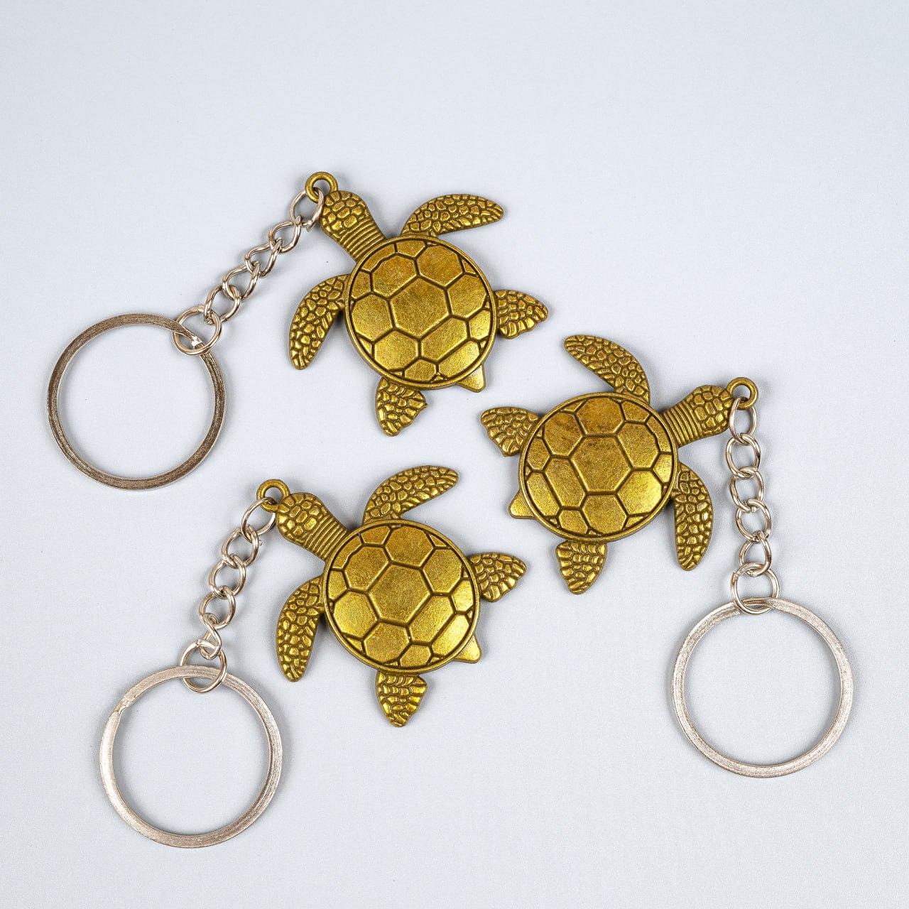 Брелок Черепашка металевий для ключів, 12 шт в упаковці, фото 1