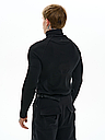 Чоловічий лонгслів-рашгард TUR WEAR SM-2417 чорний S,M,L,XL, фото 6