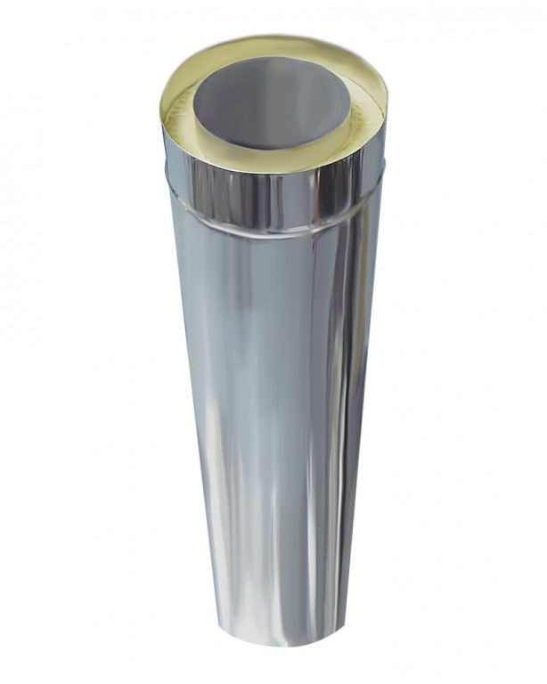 Сендвіч труба для димоходу з оцинкованої сталі зовні оцинковка діаметр 120/190 0,6/0,6 мм