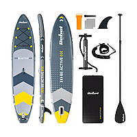 SUP дошка 350 см Rebel ACTIVE з аксесуарами сапборд 150 кг 350 x 81 х 15 см Grey