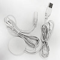 Безконтактний вимикач меблевої підсвітки із сенсорним керуванням та регулюванням яскравості 5-24 VDC DC 5.5×2.1 мм (гнездо) и USB