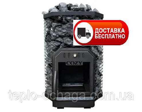 COZY 18, товщина металу 5 мм, дров'яна піч для лазні та сауни до 18 м. куб