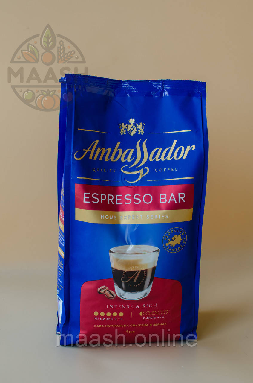 Кава в зернах пакет Espresso Bar Ambassador, 1 кг, фото 1