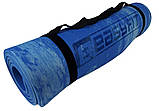 Килимок для йоги та фітнесу EasyFit EF-1911-Bl, протиковзкий, Синій, 183×61×0,8 см, s-EVA, легкий, фото 2