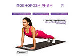 Килимок для йоги та фітнесу EasyFit EF-1927-BK, протиковзкий, Чорний, 183×61×0,3 см, EVA, легкий, фото 4