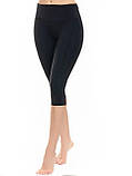 Капрі жіночі спортивні чорні (лосини 3/4) широкий пояс з утяжкою — Власне виробництво, фото 6