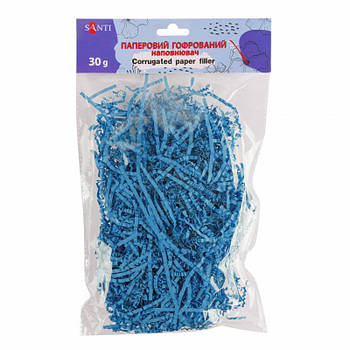 Наповнювач паперовий гофрований SANTI, 30 г, синій 742892 G-Rich