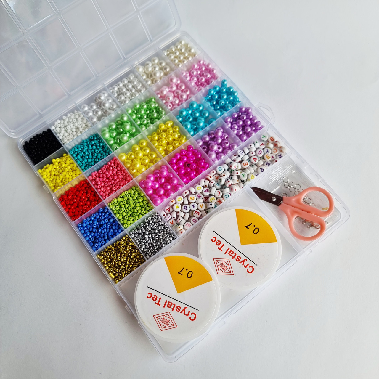 Набір бісеру та намистин для створення браслетів KA-46-809, фото 1
