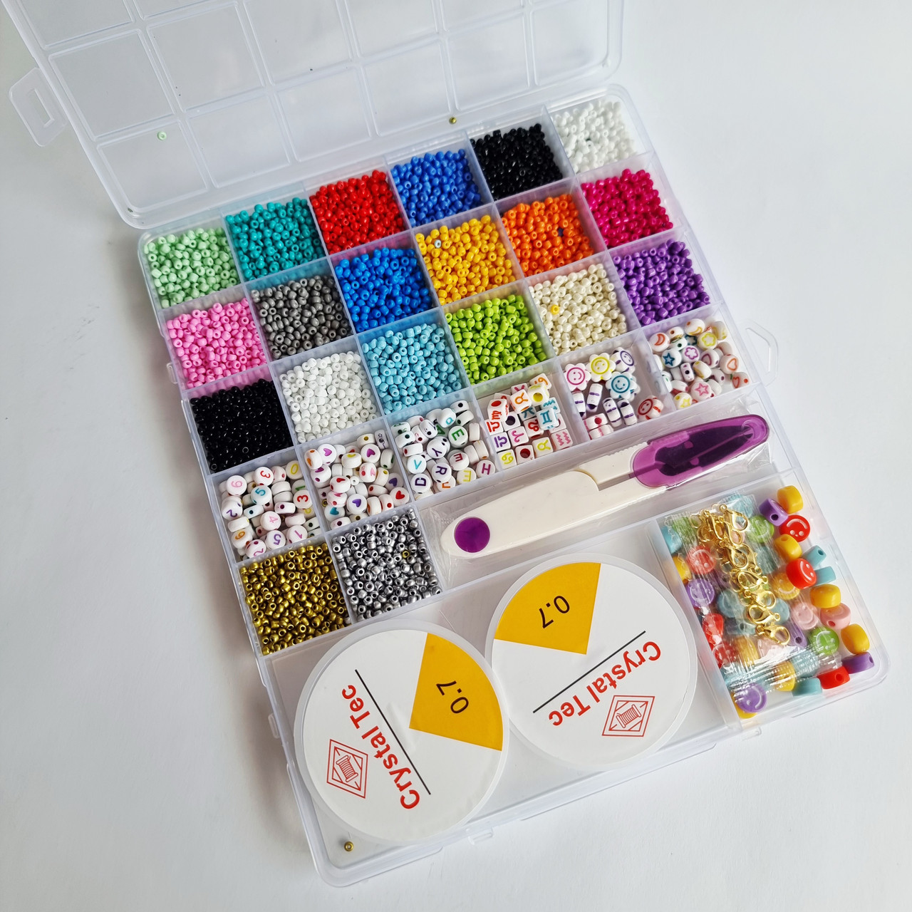 Набір бісеру та намистин для створення браслетів KA-23-46823, фото 1