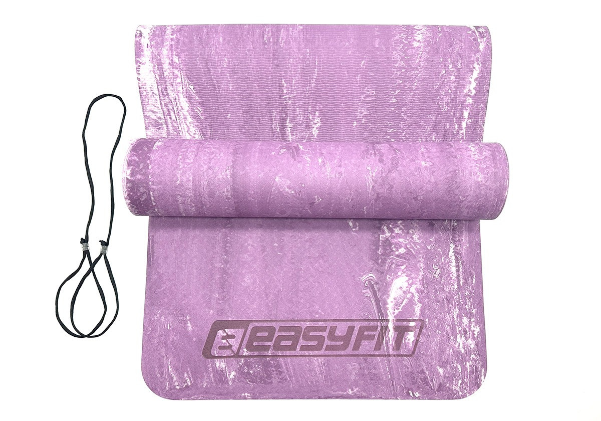Килимок для йоги та фітнесу EasyFit EF-1930-1-V, протиковзкий, Фіолетовий, 183×61×0,8 см, PER, фото 1