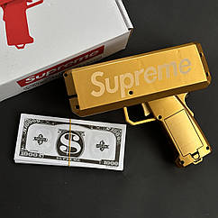 Грошовий пістолет Supreme золотий, 19 х 8,5 см