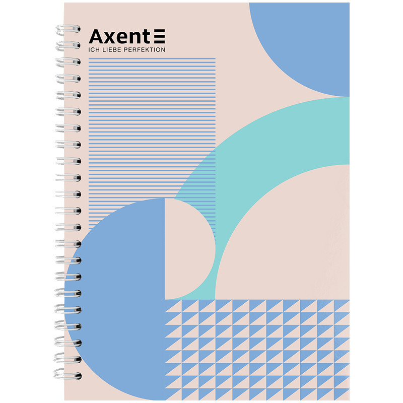 Блокнот на спіралі А5 тверда обкладинка 96 аркушів у клітинку Axent 8032-20