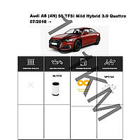 Комплект фільтрів Audi A8 (4N) 50 TFSI Mild Hybrid 3.0 Quattro (2018-) WIX