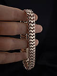 Золотий браслет Подвійний Панцир., фото 5