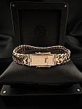 Золотий браслет Подвійний Панцир., фото 8