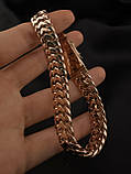 Золотий браслет Подвійний Панцир., фото 4