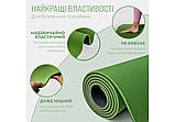 Килимок для йоги та фітнесу EasyFit EF-1924-GNBK, протиковзкий, Зелений, 183×61×0,6 см, TPE, фото 8