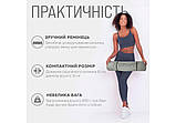 Килимок для йоги та фітнесу EasyFit EF-1924-GYBK, протиковзкий, Сірий, 183×61×0,6 см, TPE, фото 6