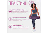Килимок для йоги та фітнесу EasyFit EF-1924s-VO, протиковзкий, Фіолетовий, 183×61×0,6 см, TPE, + чохол, фото 6