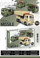 Конструктор сборная модель 4 в 1 машина военная грузовик 144 детали 750-528